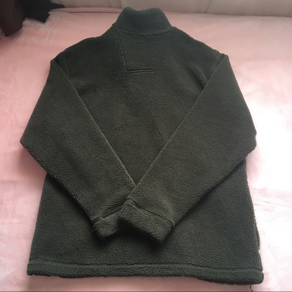 Men’s Brown Sherpa Fleece Quarter Zip (L) - Picture 7 of 14